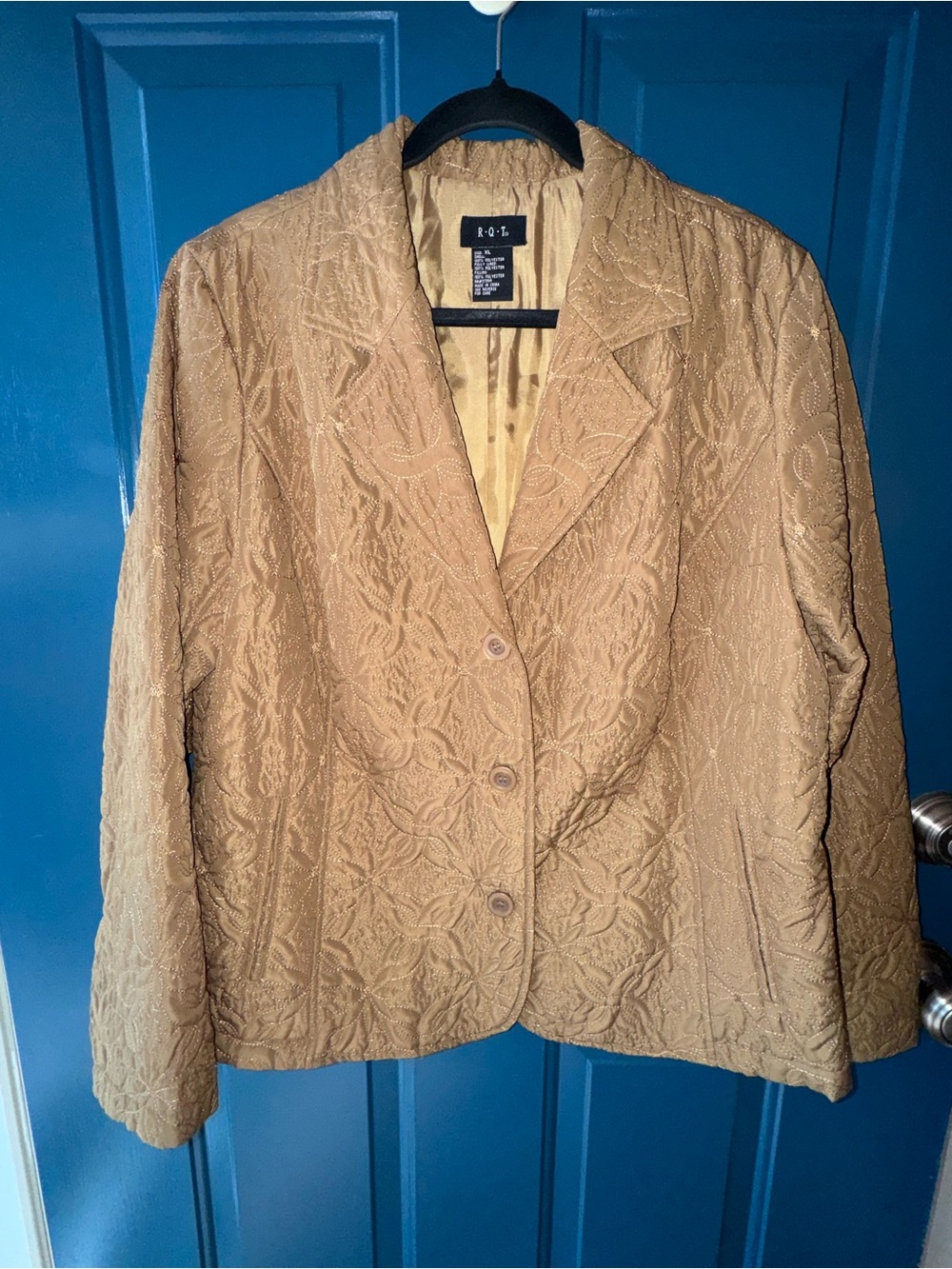 Women’s Quilted Tan Jacket XL